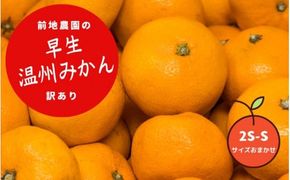 2S-S サイズおまかせ 前地農園の早生温州みかん ご家庭用 訳あり 7kg【2025年12月初旬から12月中旬までに順次発送】 / わけあり ワケアリ みかん 蜜柑 極早生 数量限定 温州 ミカン ご家庭用 家庭用 マルチ栽培【mmd006A】