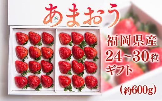 福岡産あまおう24-30粒ギフト 先行予約※2024年11月下旬～2025年4月上旬にかけて順次発送予定　AX016