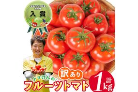 ＼全国サラダ野菜選手権 入賞 ／訳あり トマけんのフルーツトマト(計1kg) フルーツトマト 高糖度 トマト サラダ 野菜 旬野菜 冷蔵 門川町産 宮崎県 門川町 【TK-02】【トマけん農園】