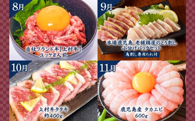 【全8回】鳥刺し・刺身・ユッケ定期便　K000-T2506