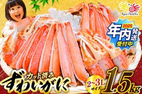 かに【年内配送】 カット済 生 ずわいがに むき身 セット 総重量 1.5kg (正味重量1.2kg) 2-3Lサイズ [カネダイ 宮城県 気仙沼市 20565690] かに カニ ズワイガニ ずわい ズワイ 蟹 棒肉 ポーション かに鍋 かにしゃぶ 生ずわい