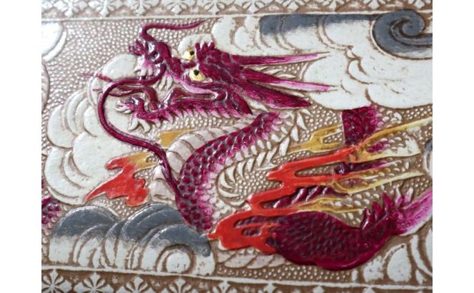 ケース パーソナルホルダー 龍 ワイン 文庫屋大関 ポーチ 通帳ケース 通帳入れ カードケース パスケース  カード  通帳 収納 収納ポーチ 保管ケース 本革 革 皮革 工芸品 工芸 雑貨 和柄 和 日本製 東京