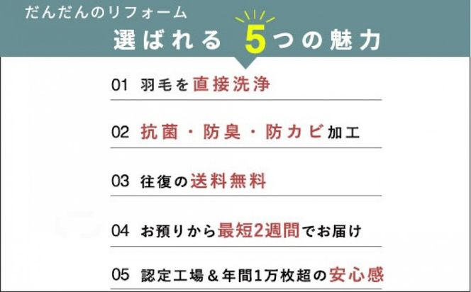 洗える 寝袋 【打ち直し】 使っていない布団を再利用 羽毛布団 肌掛け シングル 羽毛布団→寝袋3枚 322032_BD040