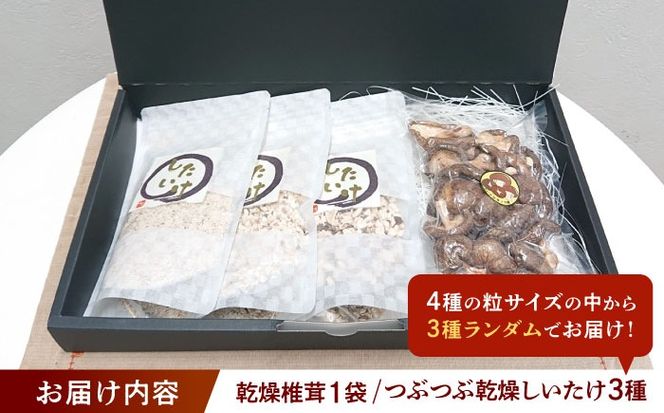 乾燥椎茸＆つぶつぶ乾燥しいたけ3種 【ちいさなキノコ園】 干ししいたけ 乾ししいたけ 国産 【配達不可：離島】[AEAS001]