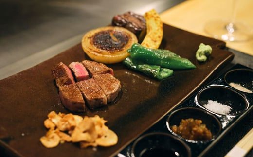 「淡路・鉄板焼レストラン　輝光」　鉄板焼ディナーコース（2名様1組）お食事券