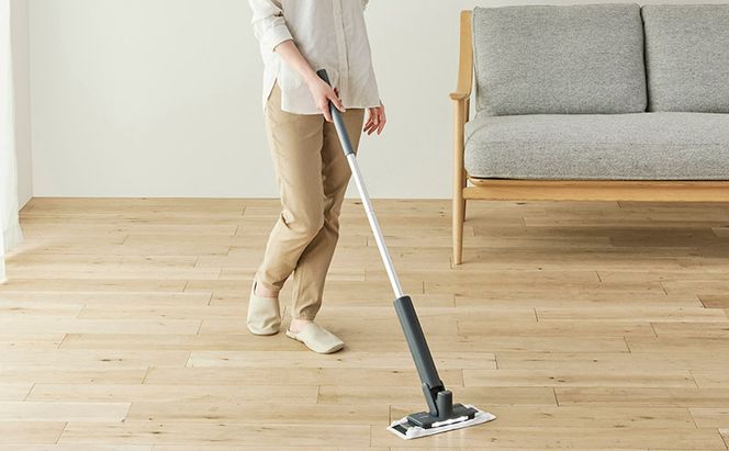電動モップ 電動フロアワイパー SWD-A-H グレー アイリスオーヤマ 掃除 電動 フローリングワイパー ワイパー そうじ キッチン リビング 床 フロア 油汚れ 皮脂 床掃除 床拭き掃除