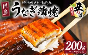 kgp0037-1d 【土用の丑の日までにお届け】国産うなぎ ハーフカット 合計200g【特製タレ付 蒲焼 訳あり 鰻 ウナギ 無頭 炭火焼き 備長炭 手焼き レンジ 温めるだけ 簡単調理】