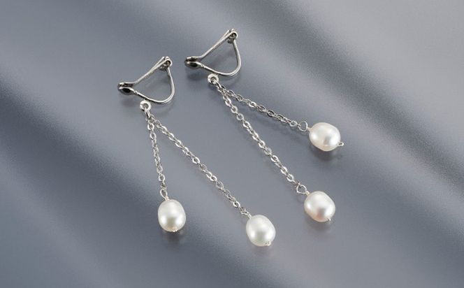 102510-1 揺れてエレガント「淡水パールソフトフィットイヤリング」 272183_AF146
