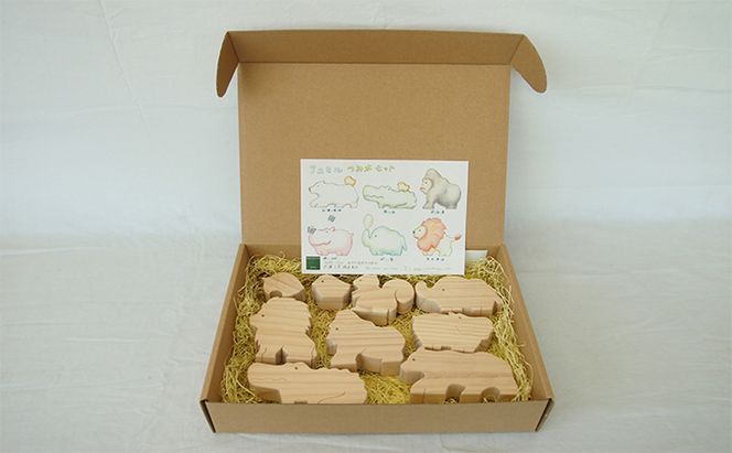 かわいい　Animalつみき 工芸品 玩具 