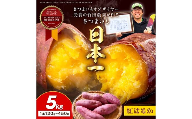 さつまいもオブザイヤー紅はるか部門全国1位 京都・ 丹後産　さつまいも 紅はるか　土付き（1本120～450g程度）5kg 京都 丹後 ふるさと納税 さつまいも サツマイモ ふるさと納税 野菜 　TF00065