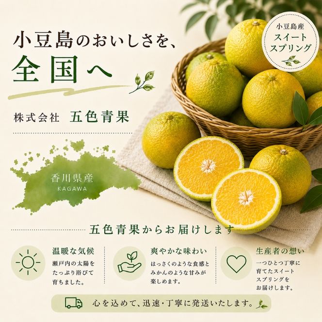 【 小豆島 】スイートスプリング　約5kg 果物類 柑橘類 フルーツ 