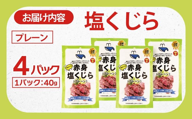 005A745 塩くじら プレーン 40g×4P【鯨 クジラ 鯨肉 赤身 おつまみ 珍味】
