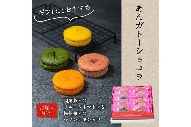 あんガトーショコラ (合計8個・4種各2個) 餡 ガトーショコラ スイーツ スウィーツ 菓子 焼き菓子 洋菓子 おやつ 詰め合わせ セット 個装 大分県 佐伯市【ER033】【(株)古川製菓】