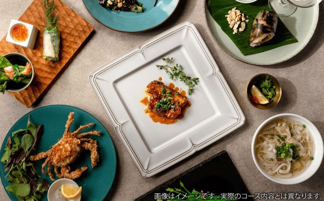 ベトナム料理 コース ペア食事券 ロータスパレス 糸島の恵みコース / 糸島市 / ロータスパレス大名ガーデンシティ店 / エスニック 福岡[ANR001]