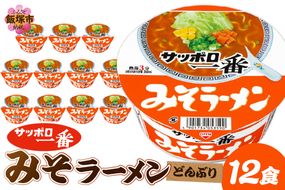 【A2-164】サッポロ一番みそラーメンどんぶり12食
