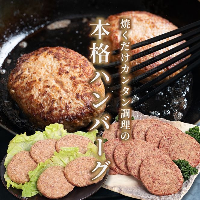 宮崎県産黒毛和牛100%ハンバーグ30個宮崎県産「自社ブランド豚」山豚100%ハンバーグ30個セット K16_0159