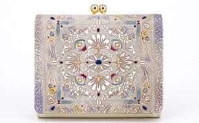 【文庫屋大関】三つ折りミニ財布　夢幻のタピ【皮革工芸品】 ファッション 小物 民芸品 お札 カード 小銭 手のひらサイズ コンパクト 大人かわいい 牛革 手作り 国産 