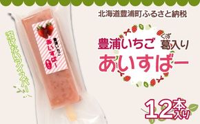 北海道 豊浦町 いちご アイス バー 12本 TYUN021