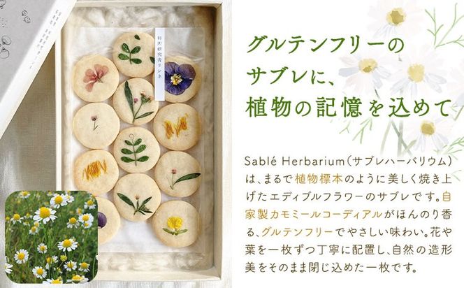 Box Sablé Herbarium サブレ12枚 米粉菓子2種 料理研究舎リンネ《30日以内に出荷予定(土日祝除く)》熊本県 南阿蘇村 サブレハーバリウム サブレ グルテンフリー 米粉 エディブルフラワー カモミール クッキー 焼菓子 焼き菓子 お菓子 贈り物 プレゼント---mna_rkrshbm_r7_30d_12500_box---