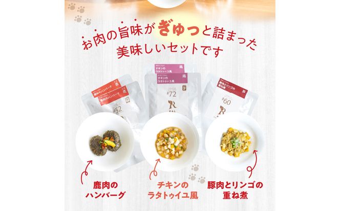 【R15006】ドッグフード 無添加 お肉ごはん5点セット 【犬の手作りごはん】