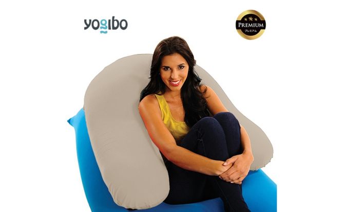 Yogibo Support Premium（ヨギボー サポート プレミアム）＜ライトグレー＞【ビーズクッション ビーズ 座椅子 椅子 クッション ビーズソファー ビーズソファ 新生活 プレゼント インテリア 家具 ベッド ゲーム】-[G786-15]