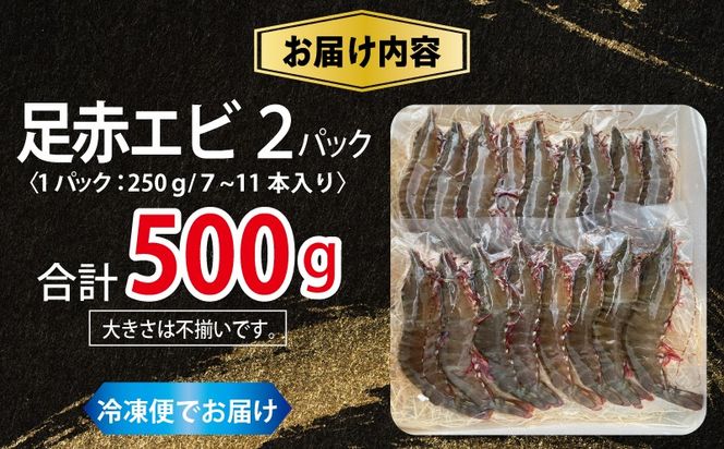 015B593 足赤エビ 500ｇ【国産 えび 天然 ぷりぷり 海鮮 水揚げ 生食可】