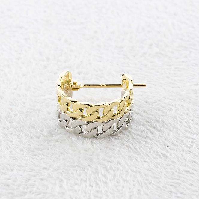 フープピアス 18金 プラチナ 喜平 フープ ピアス レディース 2連 片耳 幅広 ゴールド 18k イエローゴールドk18 pt900 251001201 SWAA370