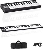 折りたたみ 電子ピアノ 61鍵盤 日本語表記 充電式 ワイヤレス 入門用 初心者 大人 子供 電子キーボード 電子 ピアノ キーボード 折りたたみ式 折り畳み 練習 楽器 録音 再生 リズム 音色 自動伴奏 スリム SunRuck SR-DP08F-BK