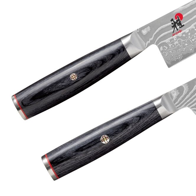 ZWILLING ツヴィリングMIYABI ミヤビ 5000FC-D 三徳包丁 小刀セット／調理器具　キッチン用品　包丁　調理　包丁　ダマスカス　和包丁　ステンレス