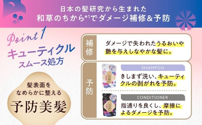 いち髪 なめらかスムースケア シャンプー＆コンディショナー 詰替用 各5袋セット 日用品 シャンプー 大容量 愛西市 / クラシエホームプロダクツ 【配送不可：離島】[AEBE003]