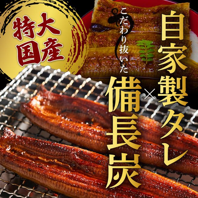 R6102_紀州備長炭焼き 特大 うなぎ 蒲焼き(国産)【鰻 ウナギ 丑の日 土用 蒲焼き 関西風 冷凍】