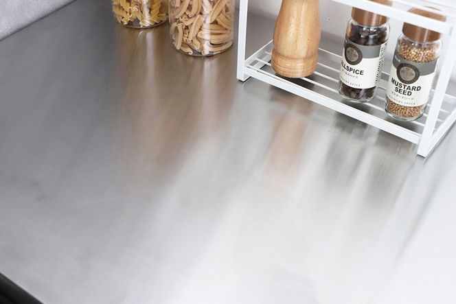 【東馬家具】モルタ_板戸+60ダスト引出+60チェスト+60OP引出+120天板ステン【キッチンカウンター キッチン リビング 収納 国産 シンプル ふるさと納税】(H060687)