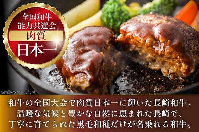 AJ588 【12回定期便】長崎和牛 ハンバーグ 約1kg (200g×5個) [ 肉 牛肉 和牛 おいしい ひき肉 焼くだけ おかず まるしん商会 黒牛 長崎県 島原市 ]