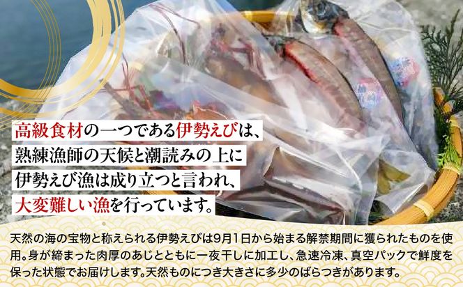 【数量限定】【匠の漁】伊勢えび・三崎アジ一夜干し特選セット（各2枚） IKTJ007