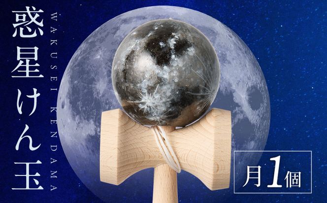 世界に一つだけのけん玉　「月」 シリアルナンバー付き アーティスト 手書き けん玉 惑星けん玉 専用箱付き 替え紐付き 一点物 アート インテリア 愛知県 小牧市 送料無料 ［219H01-05］ 