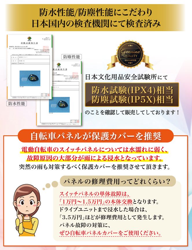 【雑誌掲載モデル】 自転車パネルカバー スイッチカバー 【kw0286-0026】