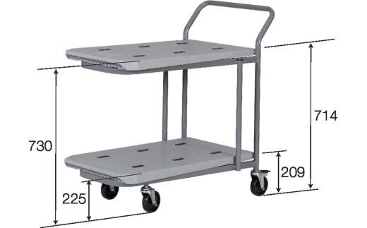 三甲 ネス台車WM（2段）| 台車 荷台 カート 運搬 持ち運び 移動 便利 重いもの ロック付き ストッパー付き アウトドア 雑貨 日用品 岐阜県 瑞穂市 ※離島への配送不可