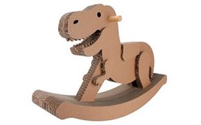 hacomoの【ティラノ木馬】 民芸品 工芸品 段ボール ダンボール 