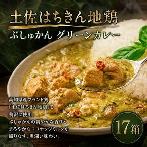 土佐はちきん地鶏 グリーンカレー 17箱 180g チキンカレー おすすめ curry かれー かれーらいす 惣菜 おかず 夕食 詰め合わせ セット レトルトカレー レトルト食品 ご当地グルメ 国産 地域限定 カレー 人気 カレー 辛口 カレーセット 高知県 室戸市