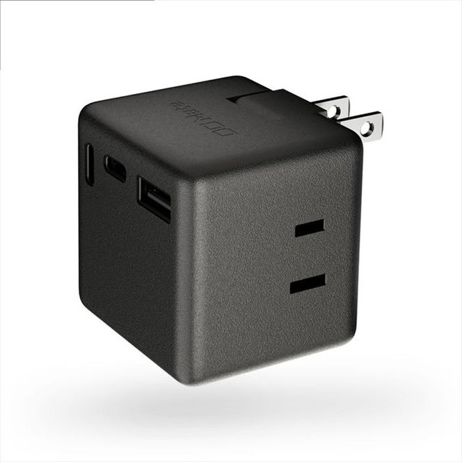 CIO 充電器 電源タップ コンセント マルチタップ 急速充電 USB-C×2 USB-A×1 Mate Tap001 ライトブラック｜小型 軽量 おしゃれ 便利 [2685]