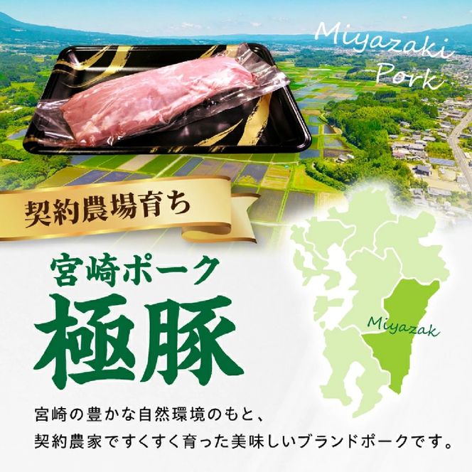 【産地直送】契約農場ですくすく育った宮崎ポーク極豚シャトーブリアンブロック肉 300g