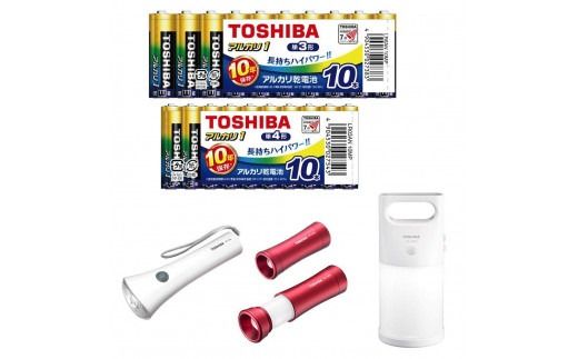 東芝 防災グッズ 5点セット アルカリ乾電池 単3・4形 懐中電灯 LEDランタン LEDランタン付きライト X-BOUSAI SET 長持ち 明るさ切替 使用推奨期限 10年 アウトドア キャンプ 防災グッズ 防災用品 災害 備蓄 乾電池 電池 ロングセラー 家電