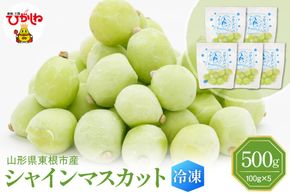 【瞬間冷凍】東根市産 シャインマスカット 100g×5袋 東根農産センター提供 hi027-245