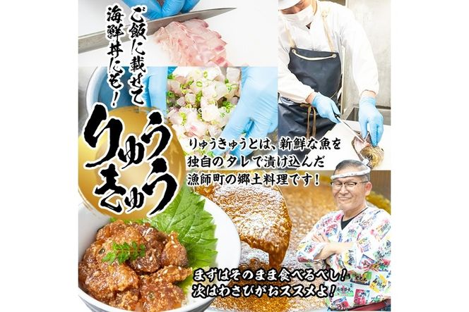 大将の今日のおすすめ！「旬の鮮魚りゅうきゅう10選と青物だし2個セット」詰め合わせ 魚 海鮮 簡単 りゅうきゅう 漬け丼 お茶漬け だし茶漬け 醤油 調味料 加工品 【GA001】【ポートラインサービス (有)】