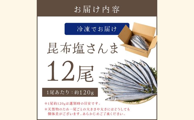 【A2-170】昆布塩さんま(12尾)