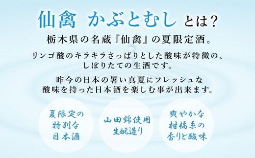 日本酒　仙禽　季節限定酒 夏の酒　仙禽 かぶとむし 2026｜数量限定　せんきん　栃木県　さくら市　送料無料