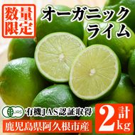 数量限定！有機JAS オーガニックライム(計2kg) 国産 果実 果物 フルーツ 柑橘 デザート 期間限定 有機栽培 健康志向【中村農場】akn084-06