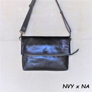 レディース　国産　キャンパスクラッチ　7M8-1063（ナチュラル×ネイビー）