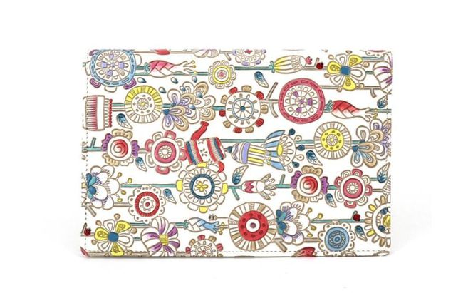 【文庫屋大関】パーソナルホルダー　ガーデン【皮革工芸品】 民芸品 雑貨 日用品 文房具 革小物 革製品 ファイル ケース 