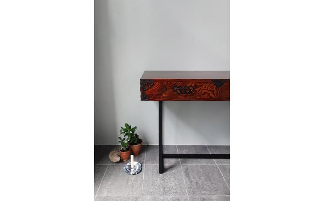 仙台箪笥　monmaya+ コンソール　拭き漆【伝統 工芸品 グッドデザイン賞 タンス たんす 和タンス 仙台】 041009_GJ012